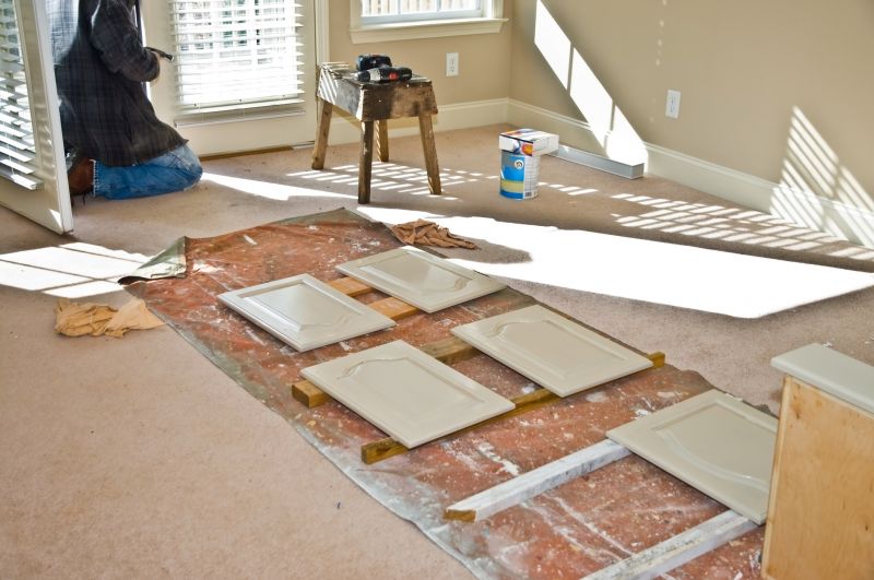 Cabinet Painting in Progress